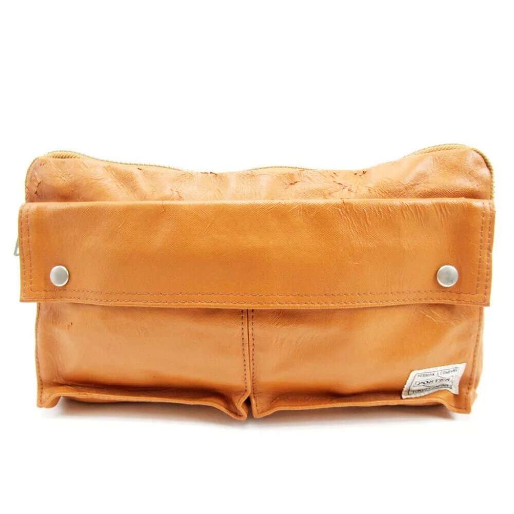 Authentic PORTER waist pouch faux leather Authentic